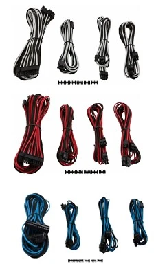 CORSAIR Premium Individually Sleeved PSU Cable Kit Starter Pack Type 4, Gen 4 - Image 1 of 4