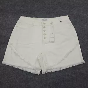 Judy Blue Shorts Womens XXXL White Denim High Rise Button Fly Fray NWT JB150194 - Picture 1 of 18