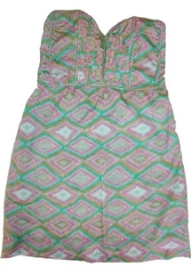 Esley Women's Dress Large Strapless Sweetheart Neckline Smocked Back Zip Accent  - Picture 1 of 15