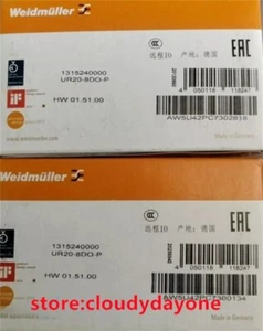 100% New Weidmuller UR20-8DO-P 1315240000 Remote Module Fast Shipping - Picture 1 of 3