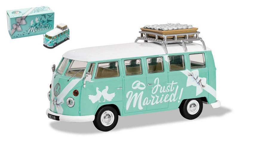 Corgi VW CAMPER JUST MARRIED 1:43 - Bild 1 von 1