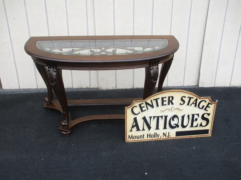64172  Decorator Glass Top Console Sideboard Server Cover