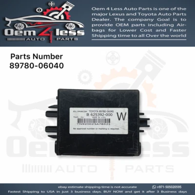 Módulo de computador imobilizador Toyota Camry 2012, 2013, 2014, 2015 fabricante de equipamento original 89780-06040 - Imagem 1 de 4