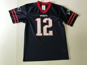 RARA maglia vintage autentica Tom Brady New England Patriots 12 giovane XL - Foto 1 di 3