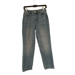 Jeans donna PacSun mamma vita media 100% cotone lavaggio medio denim taglia 25 blu - Foto 1 di 6