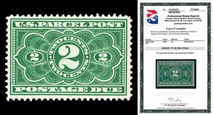 Scott JQ2 1913 2c Parcel Post Due Issue Mint Graded VF 80 LH with PSE CERT - Picture 1 of 2