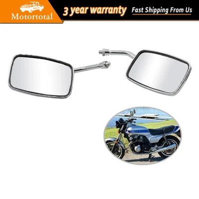 For Honda VTX1300 VTX1800 New Motorcycle Rectangle Rear view Mirrors Chrome 10mm Foto 1 de 4