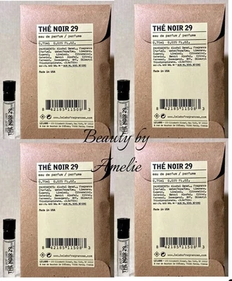 Le Labo The Noir 29 Eau de Parfum EDP 4X Sample Vials .025oz, .75ml New in Pouch - Image 1 of 2
