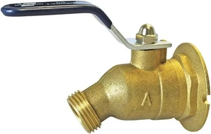 American Valve M74QT 3/4" Vierteldrehung Messing Schwellerhahn FIP Schlauchauslass (1-5) - Bild 1 von 3