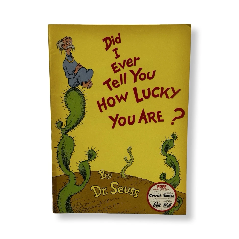 Dr. Seuss Did I Ever Tell You How Lucky You Are Vintage Promo Edition 1973 Crest - Image 1 of 4