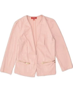 GUESS Womens Blazer Jacket UK 12 Medium Pink Polyester AP56 - Picture 1 of 3