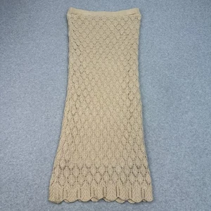 Freshman 1996 Häkel Strick Maxi Rock WMNS M beige hellbraun gefüttert Boho Chic 5T514989X - Bild 1 von 9