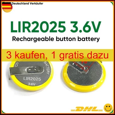 Auto Schlüssel Batterie LIR2025 3.6V Ersatz AKKU für BMW E87 E90 E91 E92 X5 - Bild 1 von 4