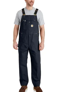 Mono con tirantes Carhartt para hombre R01 calce relajado azul marino algodón pato sin forro 46 x 36 - Imagen 1 de 2
