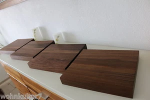 4 uds tablero de pared nogal tablero de madera maciza estante tablero de estantería tablero de estantería NUEVO a medida - Imagen 1 de 10