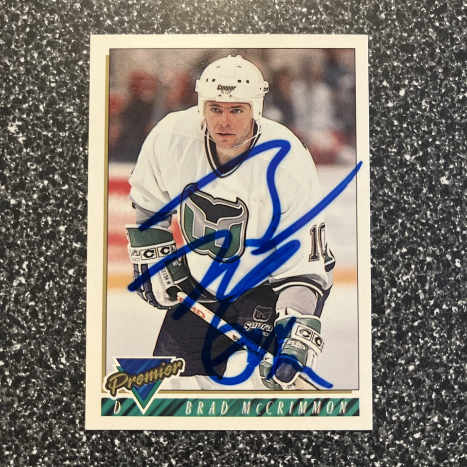 1993-94 Topps Premier signed auto #391 Brad McCrimmon - Image 1 of 1