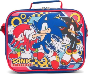 Lunch Bag - Sonic the Hedgehog w/Knuckle Shadow KBNL Boys School Insulated Tote - Picture 1 of 3