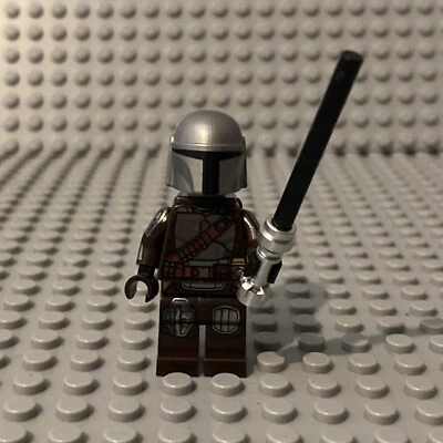 Lego Star Wars - The Mandalorian Din Djarin Mando Silver Armor Jet 75325 sw1212 - Image 1 of 3