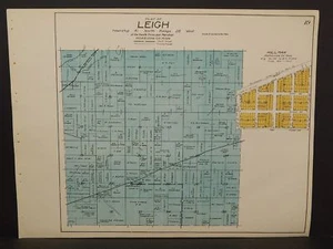 Minnesota Morrison County Karte Leigh Townships um 1920 U1#98 - Bild 1 von 1