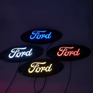9 inch LED Static Light Emblem Badge for ford Truck Oval Black Housing - Picture 1 of 16