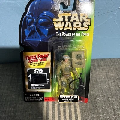Figura de acción Star Wars ENDOR REBEL SOLDIER POTF FF Freeze Frame ROTJ VI Bosque Foto 1 de 4