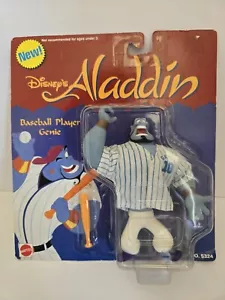 Vintage Mattel Disney Aladdin Baseball Player Genie Action Figure - Picture 1 of 5