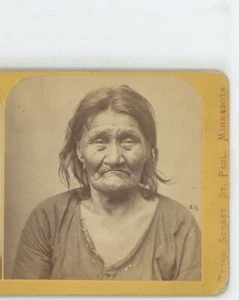 Old Bets Ha-za-e-yon-ke-win Indio Nativo Americano Zimmerman Stereoview - Imagen 1 de 4