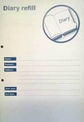 IPROGLOBAL Safer Food Better Business Diary Refill Pack 12 month with 2 hole 2025