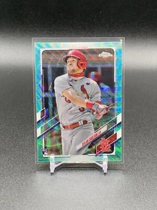 2021 Topps Chrome Dylan Carlson 140 RC Aqua Wave Refractor /199 Cardinals - Picture 1 of 2