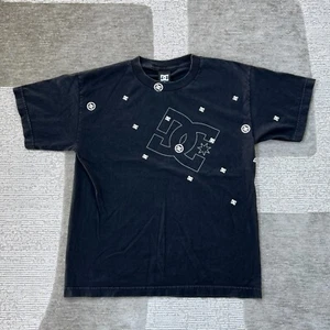 Vintage DC Shoes Shirt Youth XL Black Skate Grunge Skater Y2K 2000s Tee Surf - Imagen 1 de 8