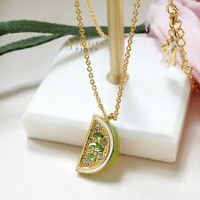 Kate Spade out of Office Lime Mini Pendant Necklace Gold O0ru3202 Green Mult