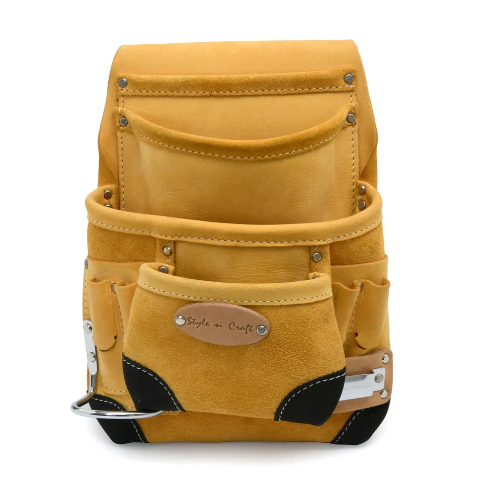 Style n Craft  93924 - 10 Pocket Nail & Tool Pouch in Top Grain Leather - Image 1 of 1