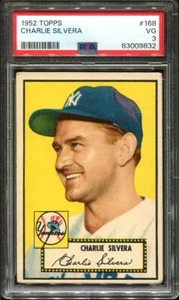 1952 Topps Charlie Silvera New York Yankees RC PSA 3 VG - Picture 1 of 3