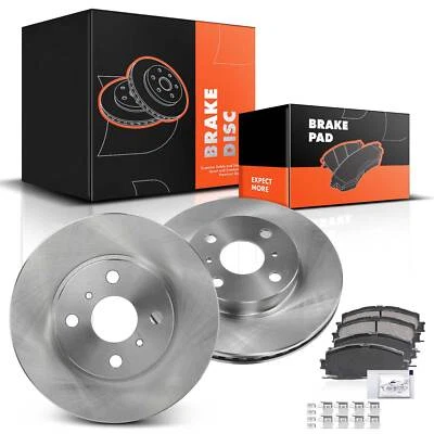 Rotor de freno de disco delantero y pastillas de freno de cerámica para Toyota Yaris 06-18 Prius C 12-19 Foto 1 de 4