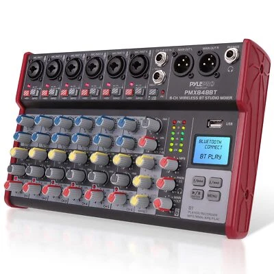 	Pyle Professional Wireless DJ Audio Mixer - 8-Channel Bluetooth Compatible DJ	 - Image 1 of 4