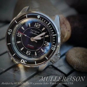 Reloj Müller&Son "Fifty Five Fathoms" Mod hecho de Seiko SRPD + Correa de Nylon - Imagen 1 de 2