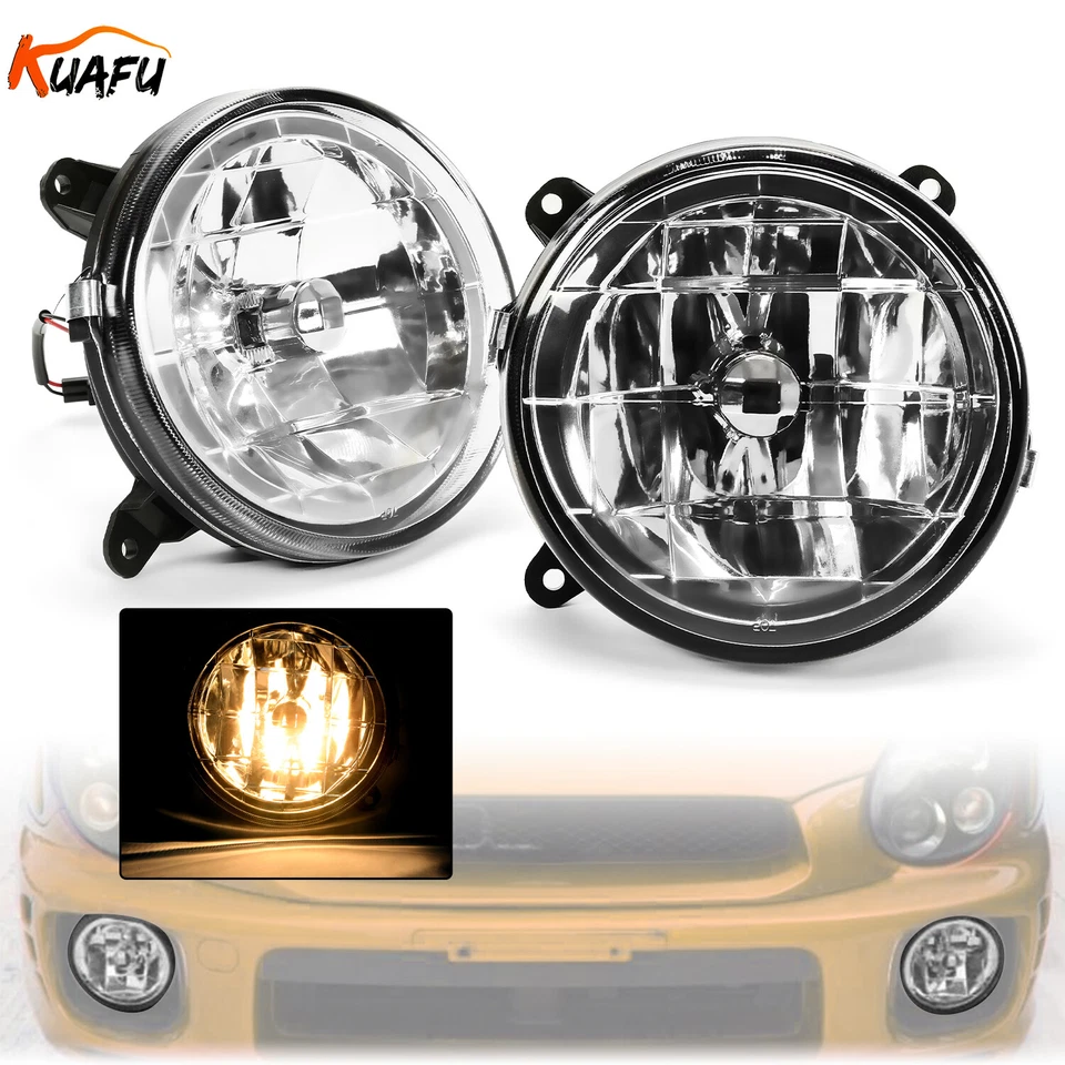 KUAFU Clear Lens Glass Fog Lights Set Fit For 2002-2003 Subaru Impreza RS / WRX - Image 1 of 4