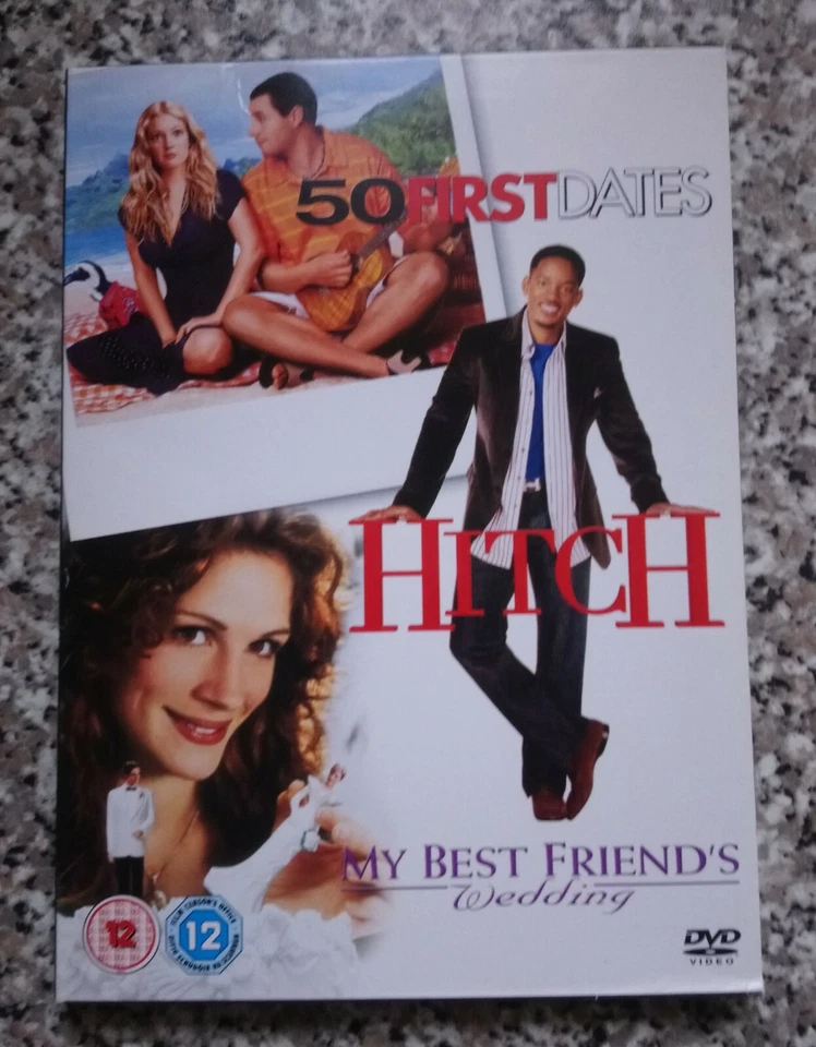 50 FIRST DATES / HITCH / MY BEST FRIEND'S WEDDING DVD WILL SMITH JULIA ROBERTS - Image 1 of 1