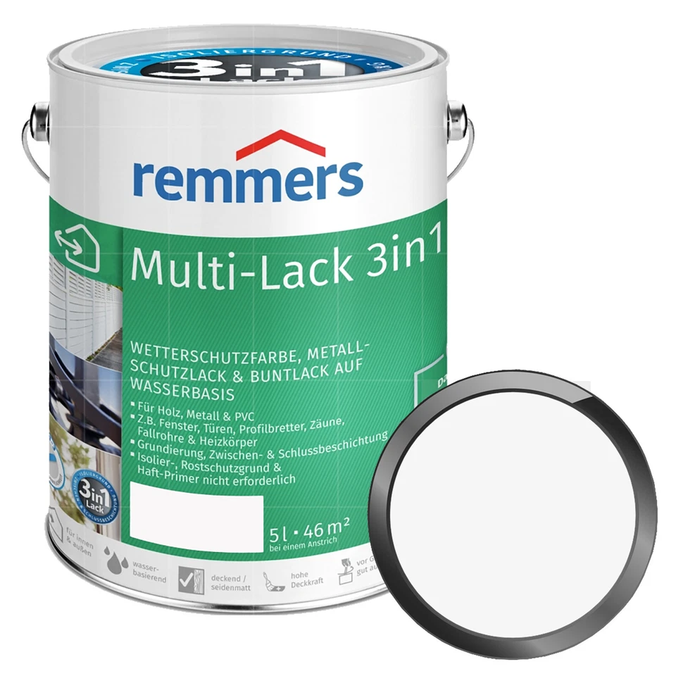 Remmers Multi Isolierlack 3in1 RAL 9016 weiß 5 L