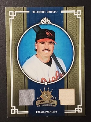 2005 Diamond Kings Rafael Palmeiro Silver Dual GU Jersey Bat #32/50 - Image 1 of 2