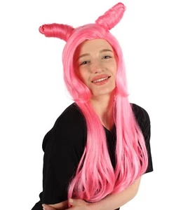 Products Adult Women's Sexy Dragon Lady Pink Bun Wig,Best for Halloween, HW-7136 - Picture 1 of 9