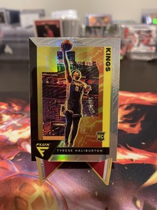 2020-21 Panini Flux SILVER Pulsar Prizm #203 Tyrese Haliburton RC Kings