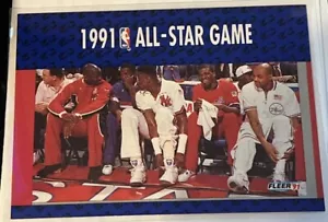 1991 Fleer All Star Game #233 "Enemies -Love Story" Michael Jordan NBA HOF Bulls - Picture 1 of 2