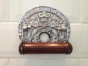 QUALITY VINTAGE STYLE CHROME BRASS BLACK NICKEL TOILET ROLL HOLDER BATHROOM GOLD - Picture 1 of 7