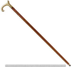 Bastón de madera 3 pliegues para caminar con confort Derby mango de latón bastón bastón - Imagen 1 de 3