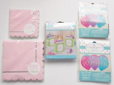 Комплект из 5 предметов принадлежности для вечеринки в честь душа ребенка Amscan воздушные шары салфетки подарочные коробки - Изображение 1 из 4