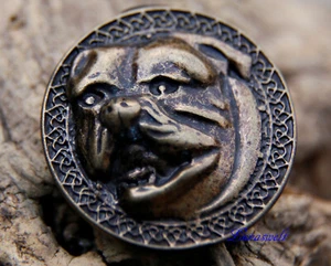 Remaches decorativos American Bulldogs 35 x 35 mm, latón antiguo 2 remaches - Imagen 1 de 2