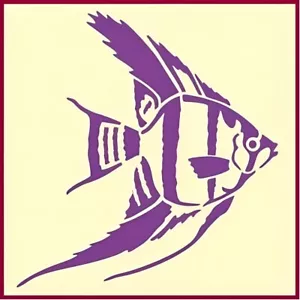 In vendita ora! ANGELFISH 2 STENCIL - STENCIL VITA MARINA - Lo stencil artistico - Foto 1 di 6