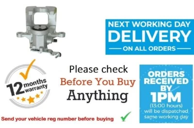 Rear Left Brake Caliper for VW Volkswagen Beetle 1.2 1.4 1.6 & 2.0TD 2011-19 - Image 1 of 4