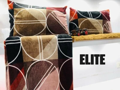 3 Pieces Designer Queen Cotton Bed sheet 1 Flat Sheet + 2 Pillowcases - Image 1 of 2